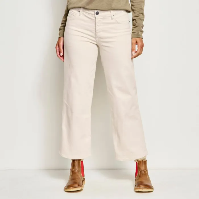Women Kut From The Klothreg Charlotte WideLeg Crop Jeans Ecru Orvisexclusive Orvis Pants
