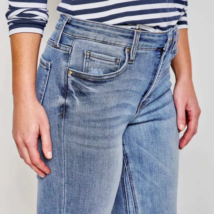 Women Kut From The Klothreg Kelsey Cropped Flare Jeans Light Indigo Hirise Orvis Pants