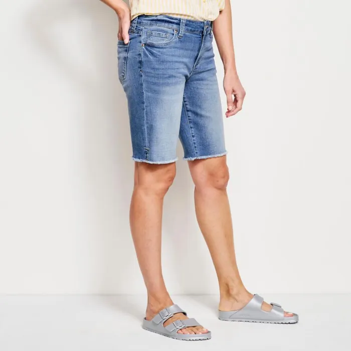 Women Kut From The Klothreg Natalie Bermuda 10quot Shorts Light Indigo Midrise Orvis Shorts