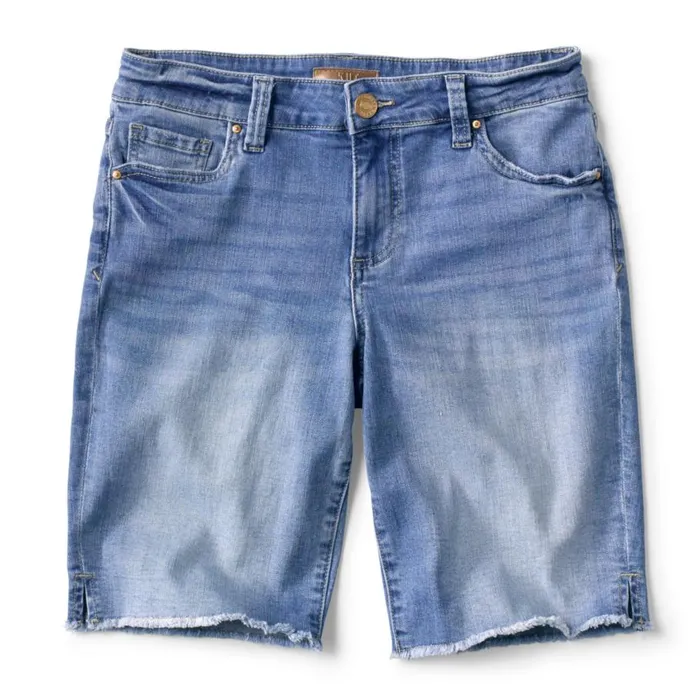 Women Kut From The Klothreg Natalie Bermuda 10quot Shorts Light Indigo Midrise Orvis Shorts