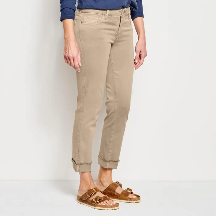 Women Kut From The Klothreg Stretch Twill Amy Crop Desert Khaki Exclusive Orvis Pants