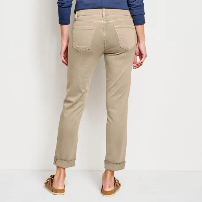 Women Kut From The Klothreg Stretch Twill Amy Crop Desert Khaki Exclusive Orvis Pants