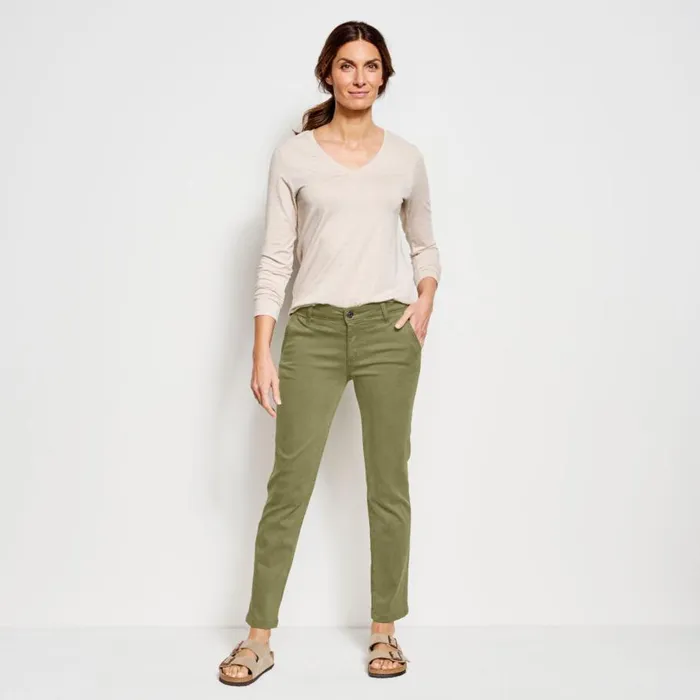 Women Kut From The Klothreg Stretch Twill Catherine Boyfriend AnklemdashExclusive Loden Orvis Pants