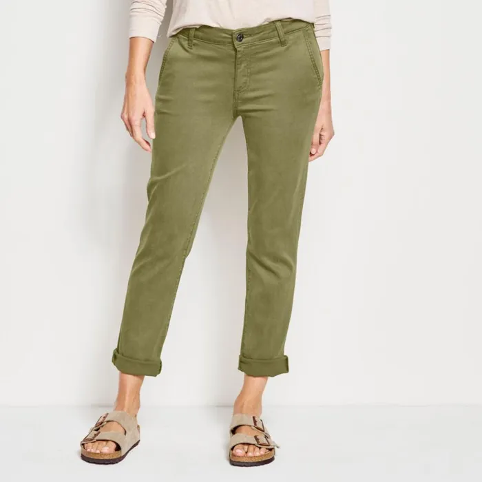 Women Kut From The Klothreg Stretch Twill Catherine Boyfriend AnklemdashExclusive Loden Orvis Pants