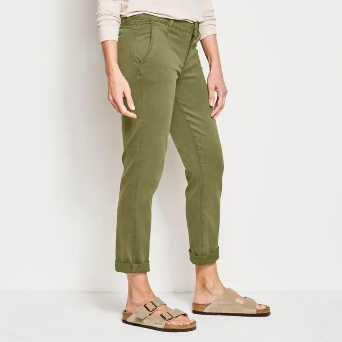 Women Kut From The Klothreg Stretch Twill Catherine Boyfriend AnklemdashExclusive Loden Orvis Pants