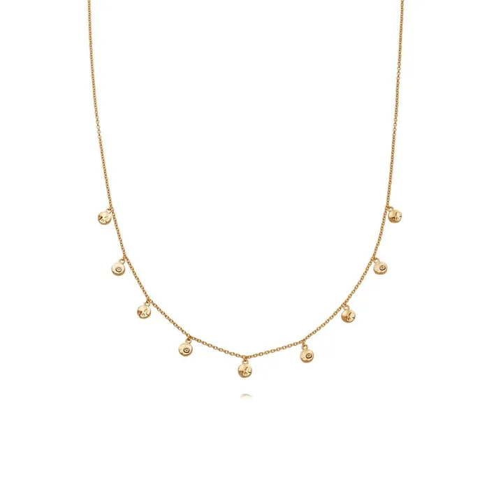 Women Layering Necklaces Daisy London Jewellery Isla Fossil Charm Necklace 18Ct Gold Plate Women Layering Necklaces Daisy London Jewellery Isla Fossil Charm Necklace 18Ct Gold Plate