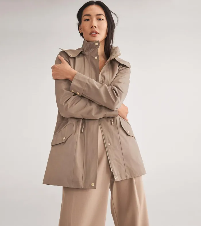Women Lightweight Travel Jacket Truffle Cole Haan Outerwear
