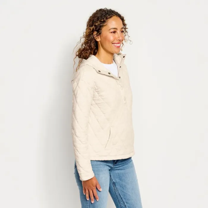 Women LivedIn Quilted Hoodie Oatmeal Orvis Sweatshirts