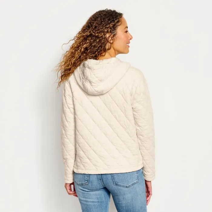 Women LivedIn Quilted Hoodie Oatmeal Orvis Sweatshirts
