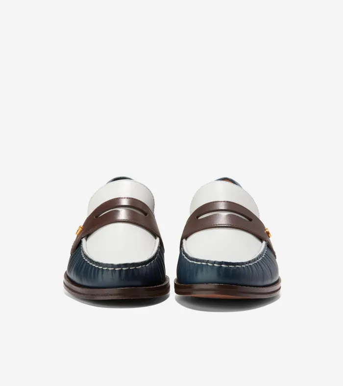 Women Lux Pinch Penny Loafers Ivorychocolateblue Wing Teal Cole Haan Loafers and Drivers