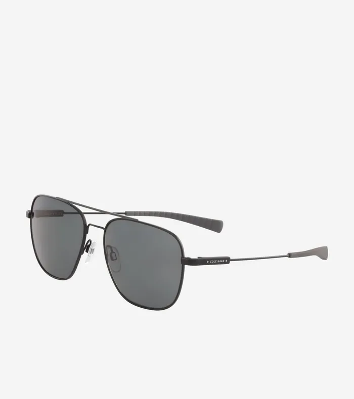 WomenMen Flexible Navigator Sunglasses Black Cole Haan Sunglasses