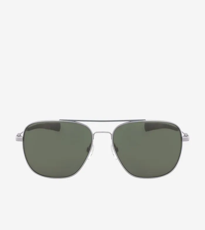 WomenMen Flexible Navigator Sunglasses Silver Cole Haan Sunglasses