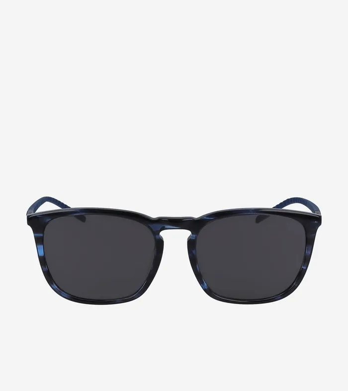 WomenMen Rectangle Flex HornRimmed Sunglasses Blue Horn Cole Haan Sunglasses