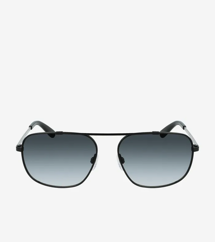 WomenMen Square Navigator Sunglasses Black Cole Haan Sunglasses
