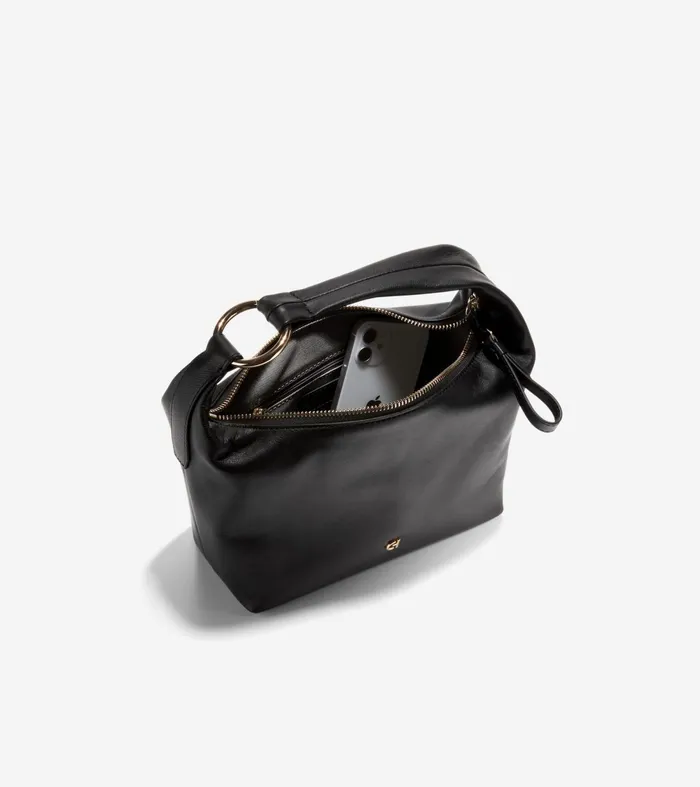 Women Mini Hobo Bag Black Cole Haan Shoulder Bags