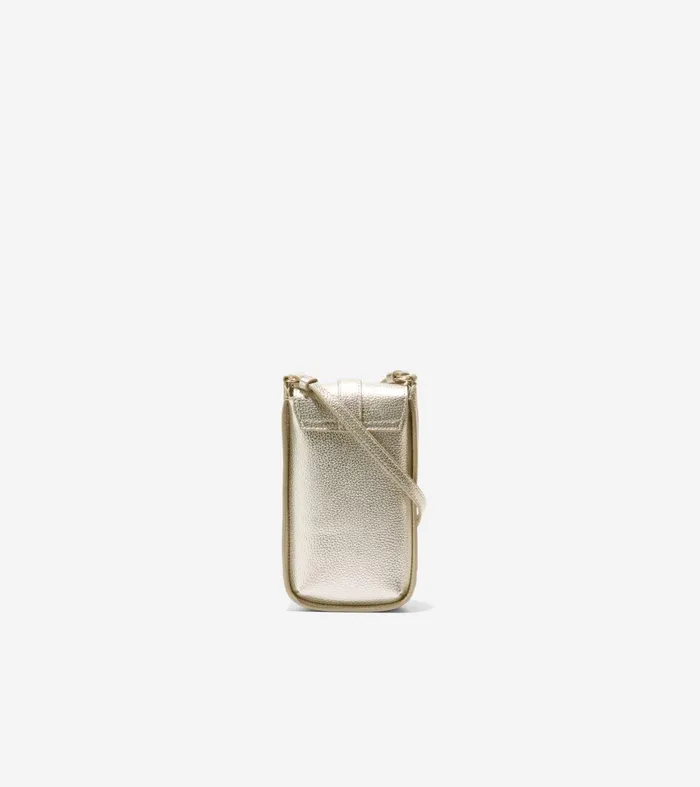 Women Mini Phone Crossbody Bag Gold Cole Haan Crossbody Bags