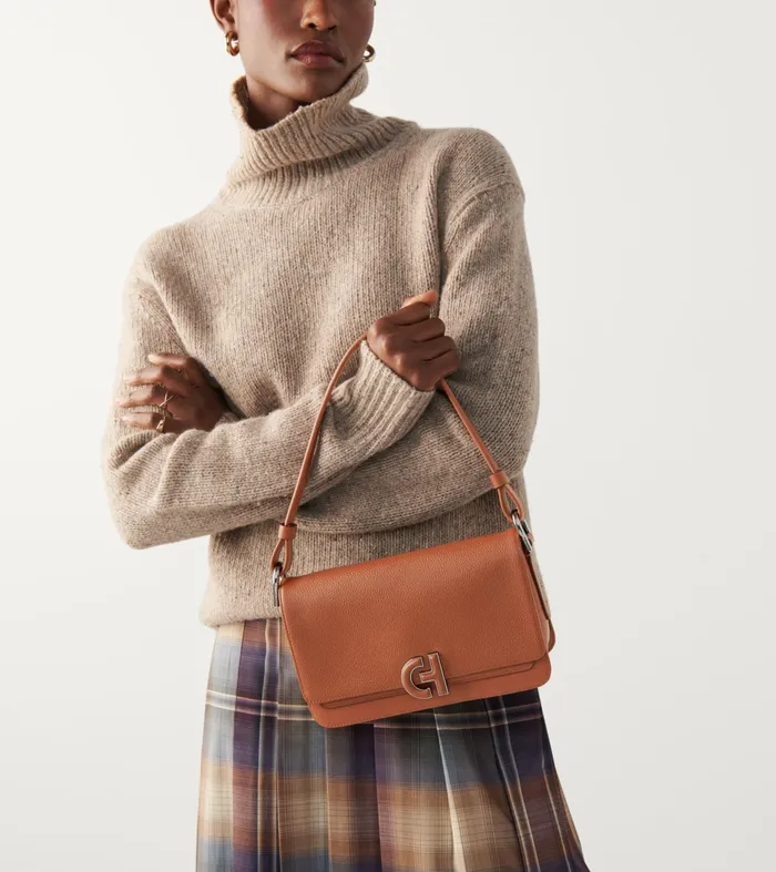 Women Mini Shoulder Bag British Tan Cole Haan Shoulder Bags