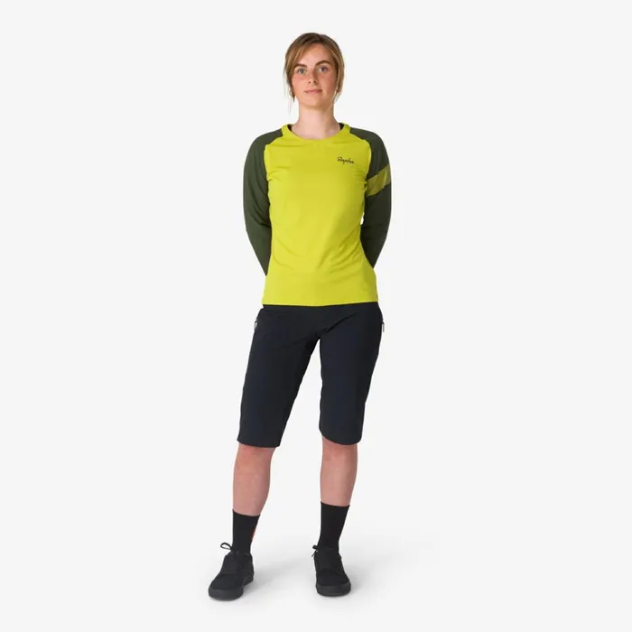 Women MTB Trail Cycling Shorts Blacklight Greybluelight Greyblue Greenegg Shell Rapha Archive