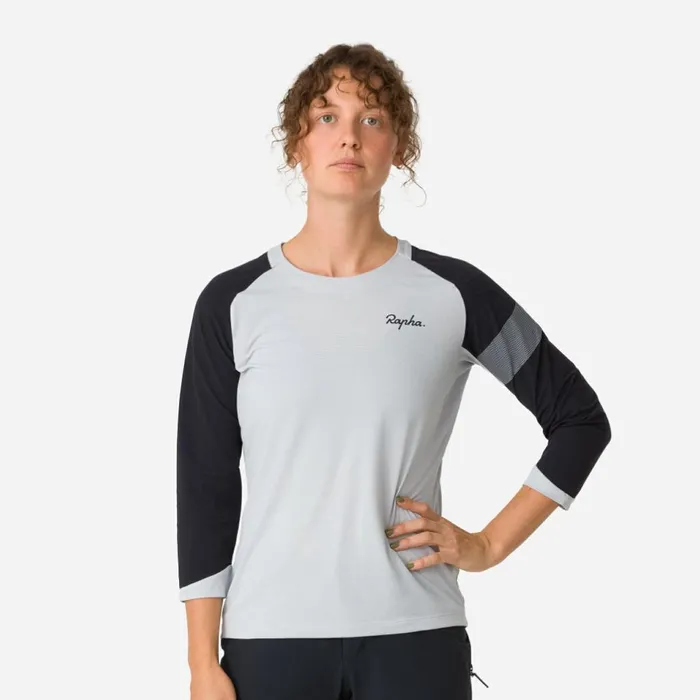 Women MTB Trail Sleeve Cycling Jersey Blackblacklight Greyblackpistachiodark Redolivedark Khakisanddark Grey Rapha Hoodies TShirts and Tops