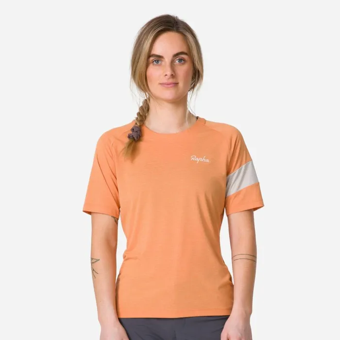 Women MTB Trail Technical TShirt Navy Peony Dress Bluesdark Greylight Greycaramel Silver Gray Rapha Hoodies TShirts and Tops