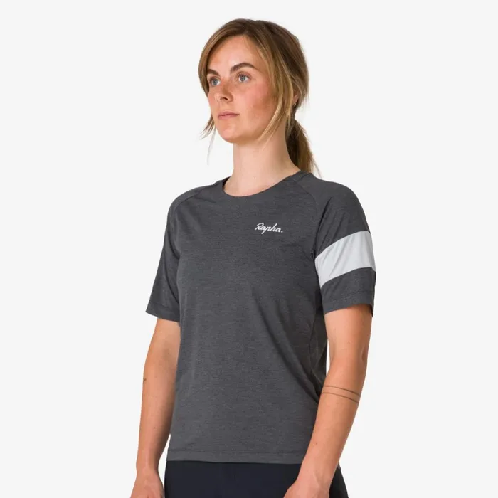 Women MTB Trail Technical TShirt Navy Peony Dress Bluesdark Greylight Greycaramel Silver Gray Rapha Hoodies TShirts and Tops
