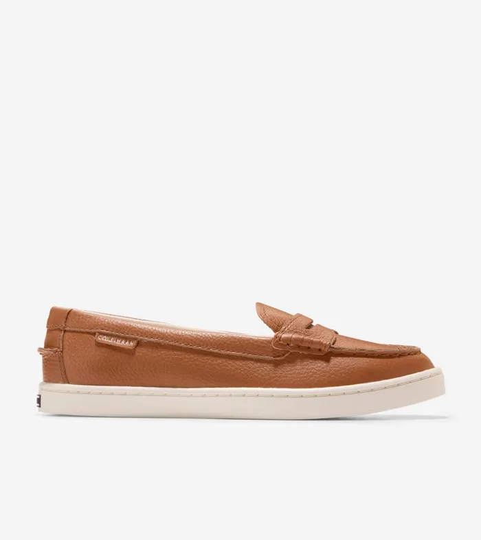 Women Nantucket Penny Loafers Pecan Brownwhite Cole Haan Loafers and Drivers