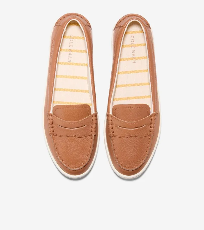 Women Nantucket Penny Loafers Pecan Brownwhite Cole Haan Loafers and Drivers