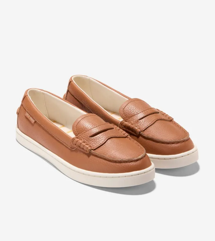 Women Nantucket Penny Loafers Pecan Brownwhite Cole Haan Loafers and Drivers