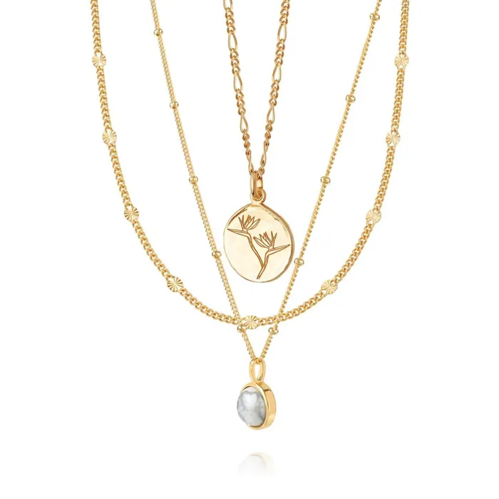 Women Necklace Layering Sets Daisy London Jewellery Calming Paradise Necklace Layering Set Women Necklace Layering Sets Daisy London Jewellery Calming Paradise Necklace Layering Set