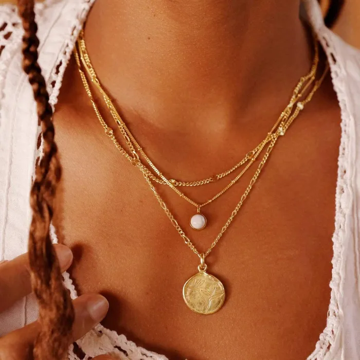 Women Necklace Layering Sets Daisy London Jewellery Calming Paradise Necklace Layering Set