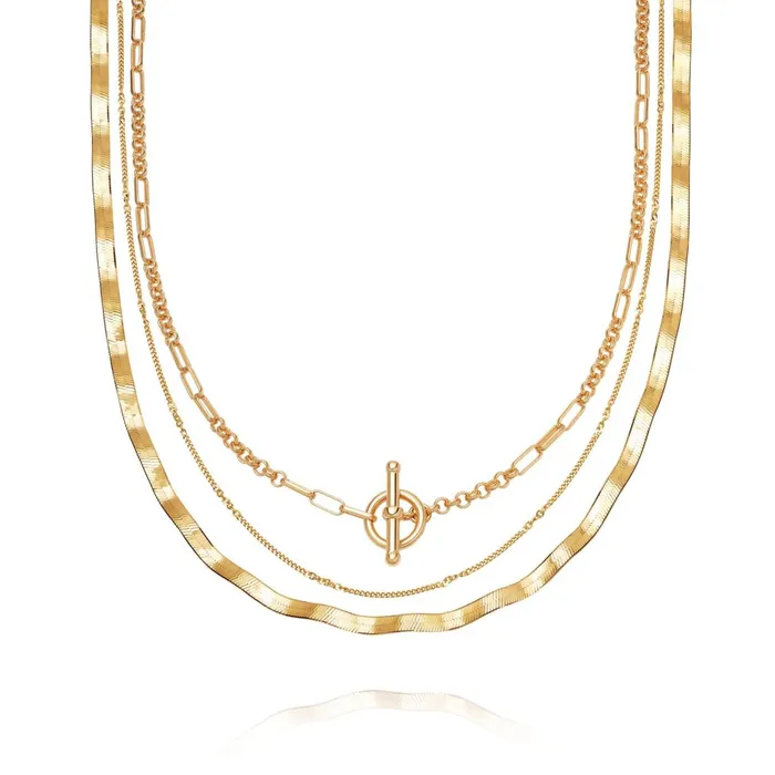 Women Necklace Layering Sets Daisy London Jewellery Forever Wavy Necklace Layering Set Women Necklace Layering Sets Daisy London Jewellery Forever Wavy Necklace Layering Set