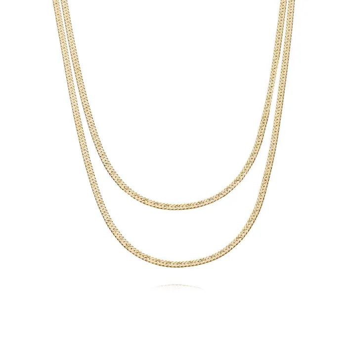 Women Necklace Layering Sets Daisy London Jewellery Original Snake Chain Necklace Layering Set Women Necklace Layering Sets Daisy London Jewellery Original Snake Chain Necklace Layering Set
