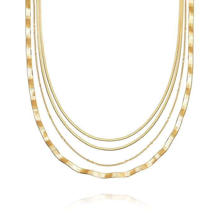 Women Necklace Layering Sets Daisy London Jewellery Parallel Necklace Layering Set Women Necklace Layering Sets Daisy London Jewellery Parallel Necklace Layering Set