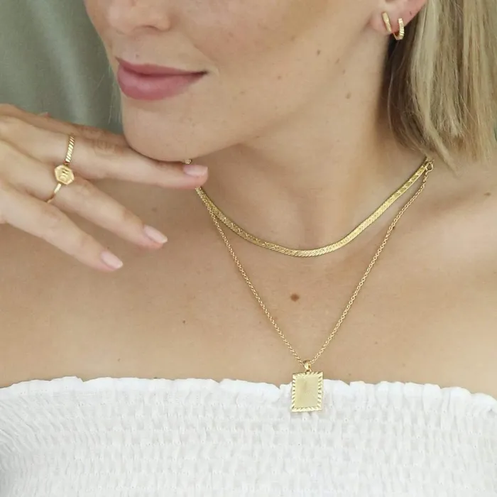 Women Necklace Layering Sets Daisy London Jewellery Rising Sun and Short Snake Chain Necklace Layering Set
