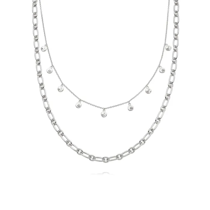 Women Necklace Layering Sets Daisy London Jewellery Silver Stacked Necklace Layering Set Women Necklace Layering Sets Daisy London Jewellery Silver Stacked Necklace Layering Set