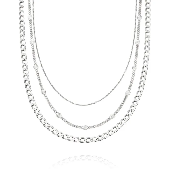 Women Necklace Layering Sets Daisy London Jewellery Sunshine Curb Necklace Layering Set Women Necklace Layering Sets Daisy London Jewellery Sunshine Curb Necklace Layering Set