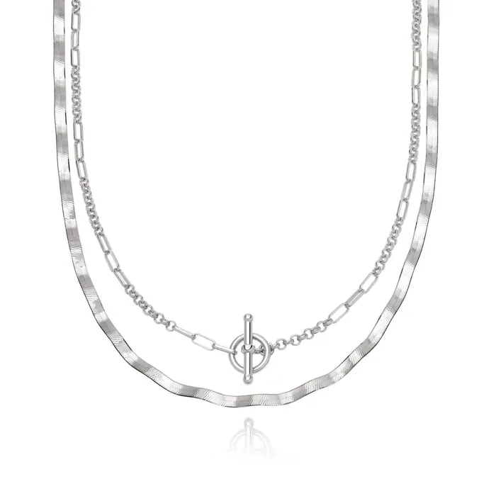 Women Necklace Layering Sets Daisy London Jewellery Wavy Interlock Necklace Layering Set Women Necklace Layering Sets Daisy London Jewellery Wavy Interlock Necklace Layering Set