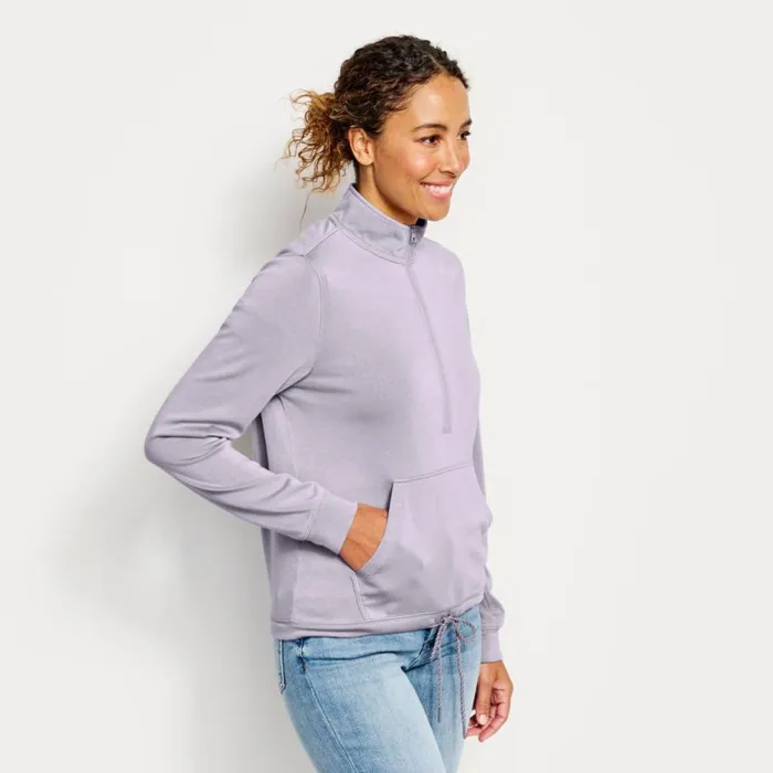 Women Odyssey HalfZip Sweatshirt Purple Fog Orvis Sweatshirts