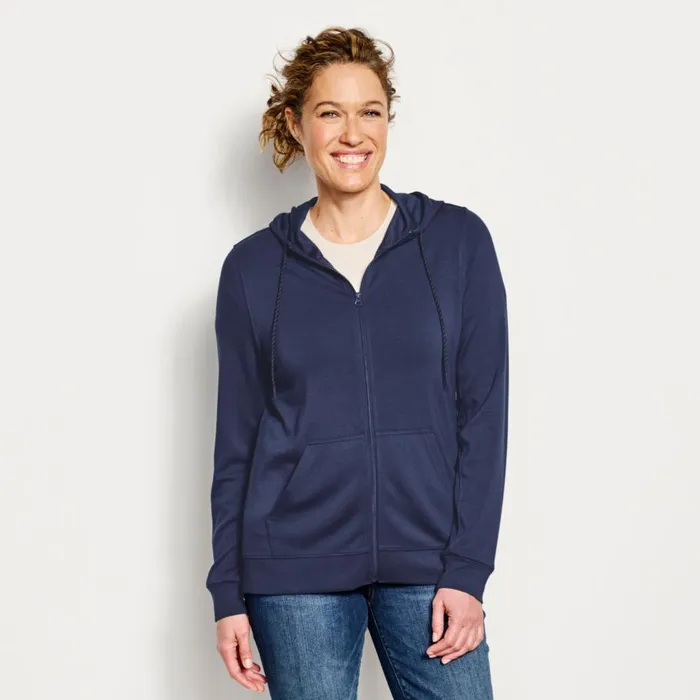 Women Odyssey HighandLow FullZip Hoodie Blue Moon Orvis Sweatshirts
