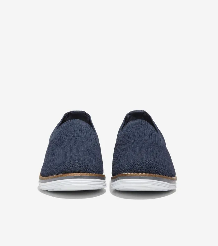 Women Original Grand Cloudfeel Meridian Loafer Navy Knitoptic White Cole Haan Loafers and Drivers