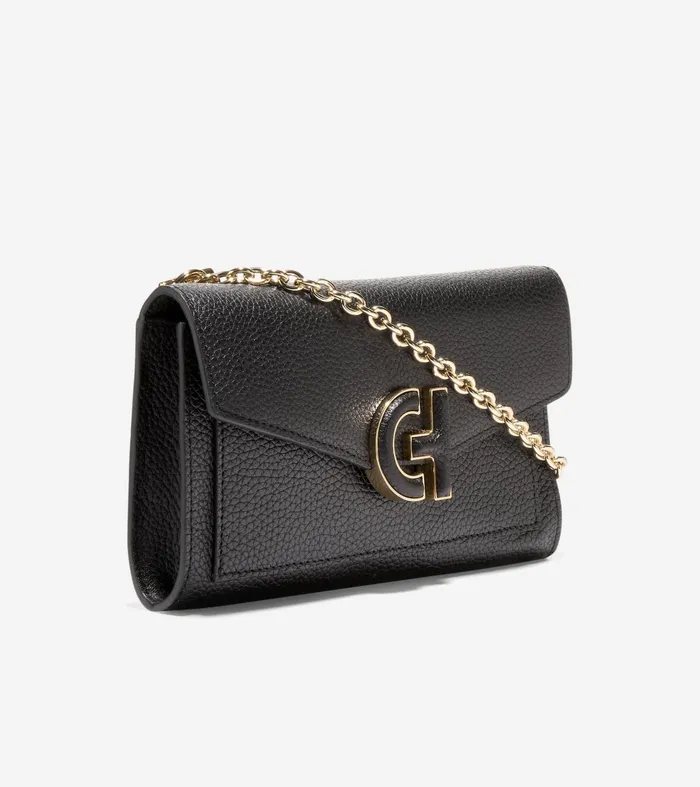 Women Oversized Closure Phone Case Black Cole Haan Wallets and Wristlets