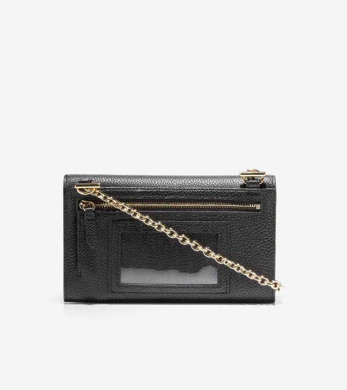 Women Oversized Closure Phone Case Black Cole Haan Wallets and Wristlets