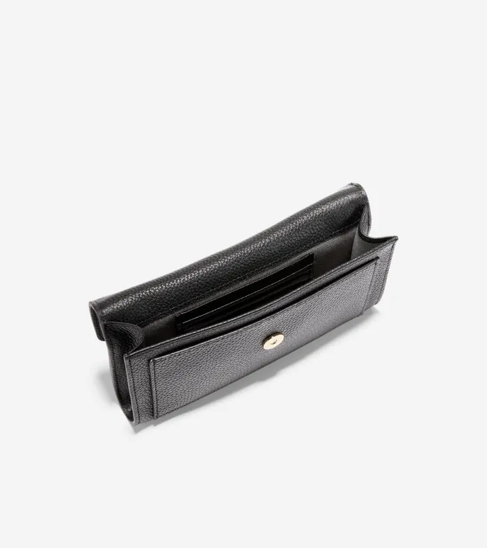 Women Oversized Closure Phone Case Black Cole Haan Wallets and Wristlets