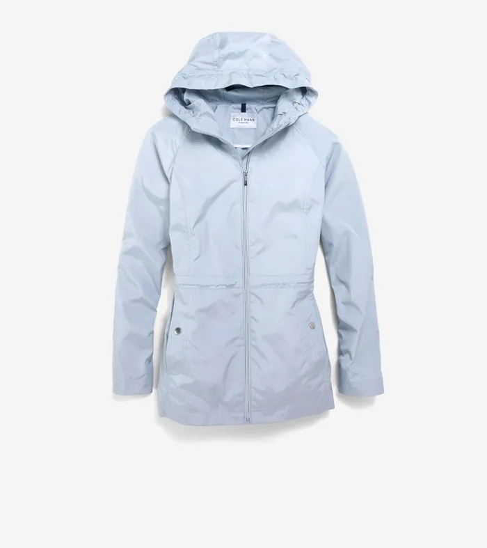 Women Packable Travel Rain Anorak Mist Cole Haan Outerwear