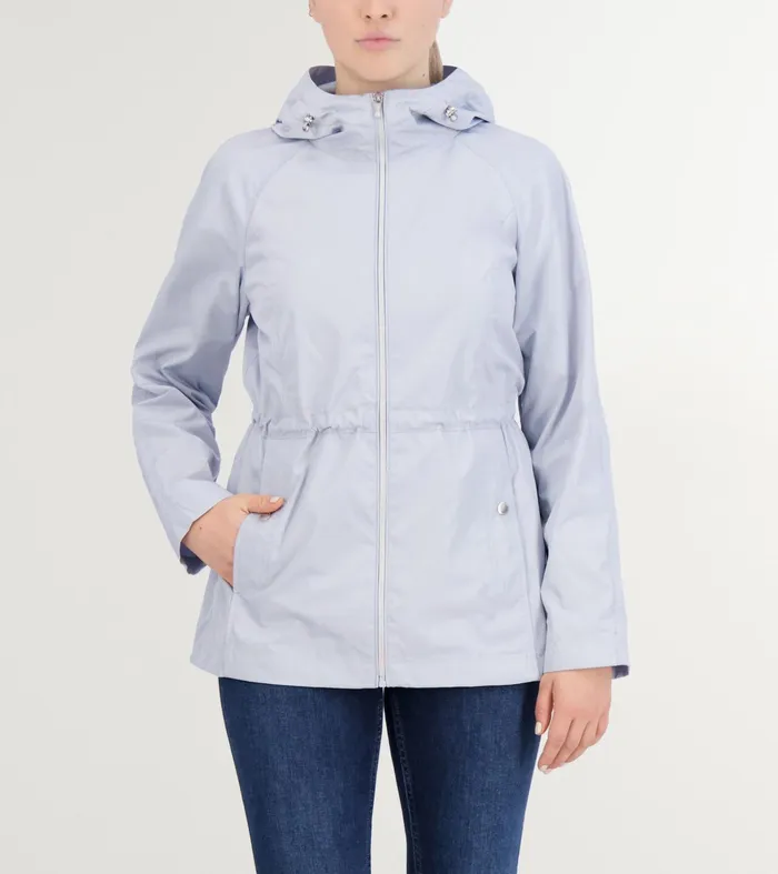 Women Packable Travel Rain Anorak Mist Cole Haan Outerwear