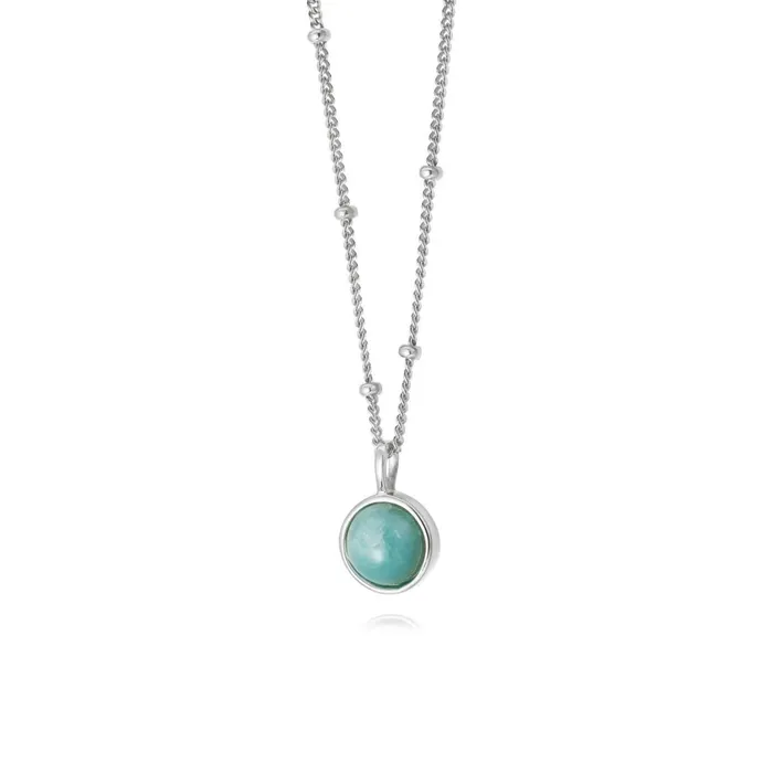 Women Pendant Necklaces Daisy London Jewellery Amazonite Healing Stone Necklace Silver Women Pendant Necklaces Daisy London Jewellery Amazonite Healing Stone Necklace Silver