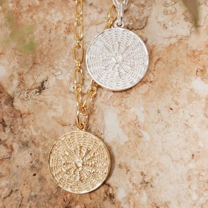 Women Pendant Necklaces Daisy London Jewellery Artisan Woven Necklace 18ct Gold Plate