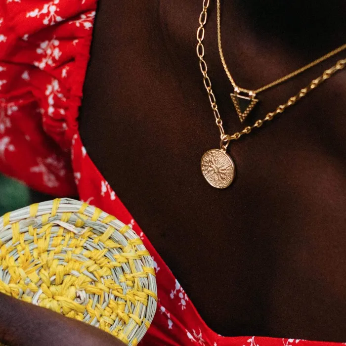 Women Pendant Necklaces Daisy London Jewellery Artisan Woven Necklace 18ct Gold Plate