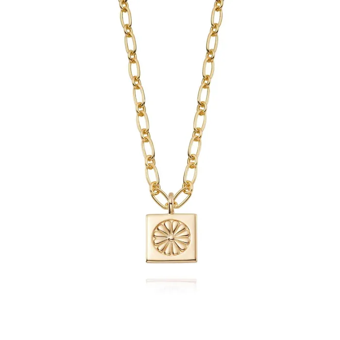 Women Pendant Necklaces Daisy London Jewellery Daisy Bloom Medallion Necklace 18ct Gold Plate Women Pendant Necklaces Daisy London Jewellery Daisy Bloom Medallion Necklace 18ct Gold Plate