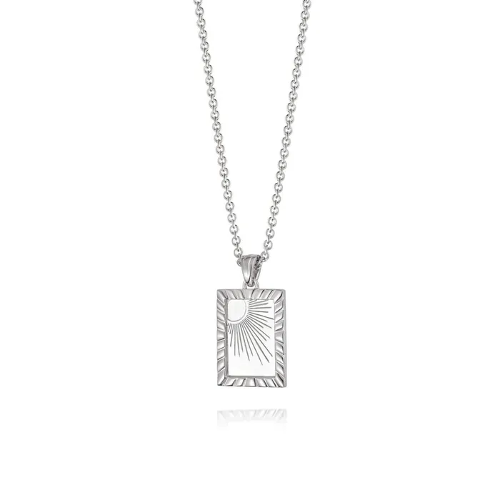 Women Pendant Necklaces Daisy London Jewellery Este Lalonde Rising Sun Frame Necklace Sterling Silver Women Pendant Necklaces Daisy London Jewellery Este Lalonde Rising Sun Frame Necklace Sterling Silver